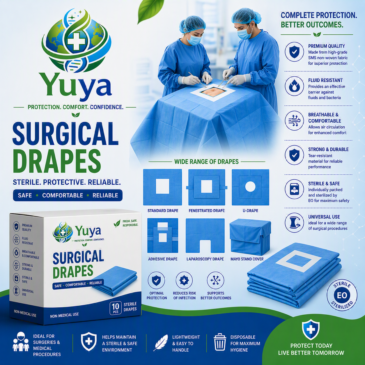 3 Ply Face Masks - Disposable Medical Masks