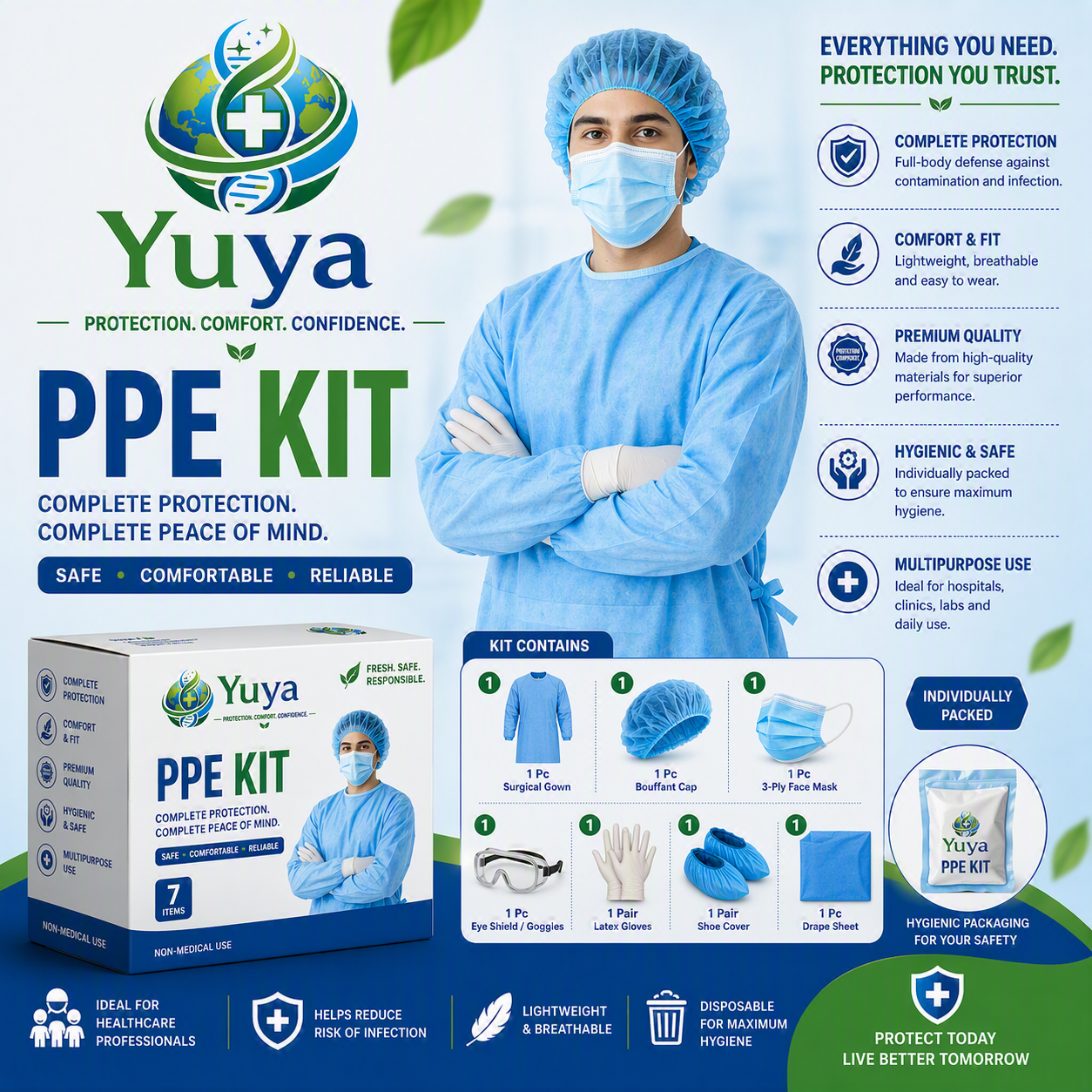 3 Ply Face Masks - Disposable Medical Masks