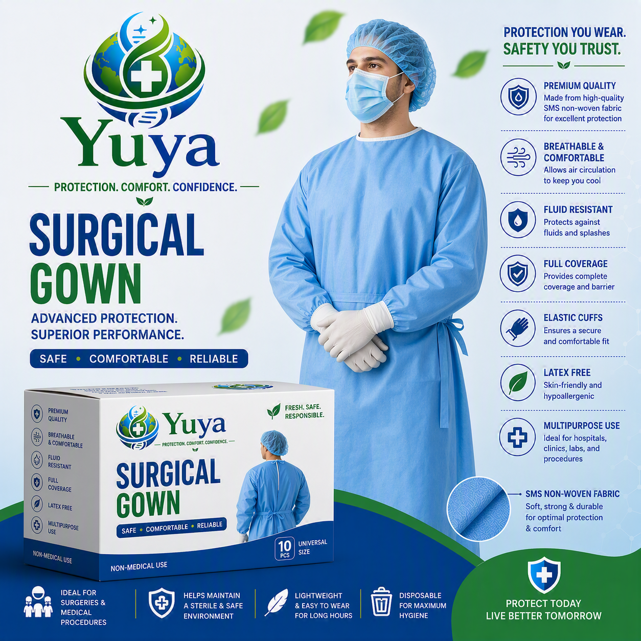 3 Ply Face Masks - Disposable Medical Masks